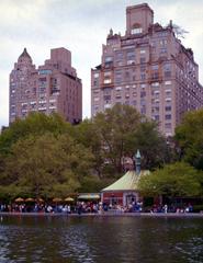 New York City Central Park with skyscrapers in the background