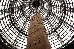 Coop's Shot Tower under Melbourne Central's glass cone