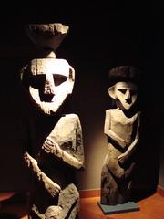 Wooden Mapuche grave effigies in Museum of Pre-Columbian Art, Santiago