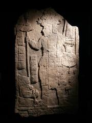 Maya stelae at Museo Chileno de Arte Precolombino