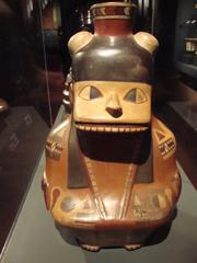 Pottery effigy jug in the Museum of Pre-Columbian Art in Santiago