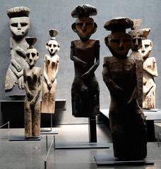 sculptures at the Pre-Columbian Art Museum in Santiago, Chile