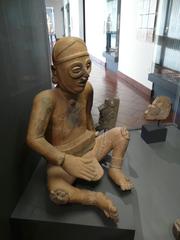 Ceramic sculpture of a ballgame player from Classic Veracruz culture