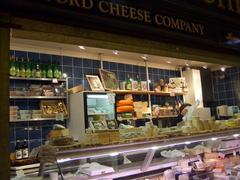 variety of cheeses in the Covered Market