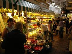 Fruit stand inside Oxford's Covered Market