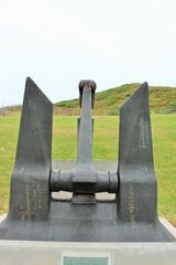 Hall-type anchor from the frigate F74 Asturias at La Peñona, Playa de Salinas, Museo de Anclas