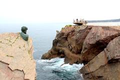 Cantabrian Sea cliffs and viewpoint in Salinas