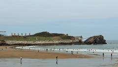 La Peñona at the western end of Playa de Salinas in Castrillón, Asturias