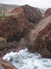 Rocks at Salinas beach in Asturias, Spain