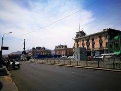 Avenida Alfonso Ugarte with the statue at Plaza Dos de Mayo in the background, Lima