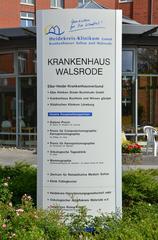 Heidekreis Klinikum Krankenhaus Walsrode entrance sign