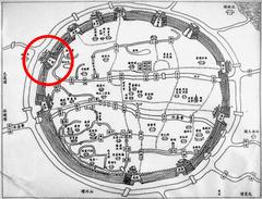 Map of the Old City of Shanghai with Dajing Ge