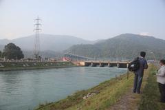 Dakpathar Barrage over Yamuna River