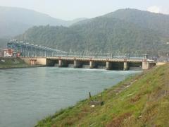 Dakpathar Barrage on Yamuna River in Uttarakhand