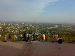 People watching Islamabad from Daman-e-Koh