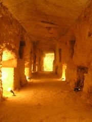 Underground view of Pompey's Pillar in Alexandria