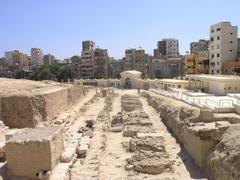 Alexandria view of Serapeum ruins from Pompey's Pillar