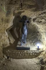 Statue of the Apis bull under the Pompey's Pillar area in Alexandria