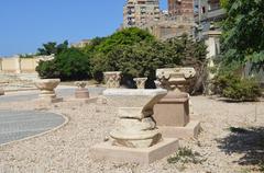 Pompey's Pillar archaeological site in Alexandria 2017