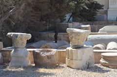 Pompey's Pillar in Alexandria archaeological site