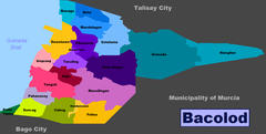 Bacolod City district map