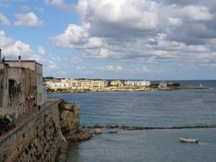 La muralla de mar d'Otranto with Torre Matta and Punta Craulo in the background