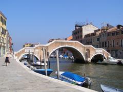 Venice Tre Archi Bridge at sunset