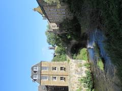 Dean Village buildings along the Water of Leith in Edinburgh