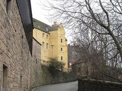 Dean Village residential area along the Water of Leith