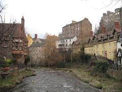 Dean Village with Water of Leith in Edinburgh