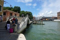 Ponte de la Croce on the Grand Canal in Santa Croce district, Venice