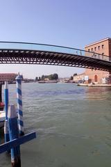 Close-up view of Ponte della Costituzione in Venice