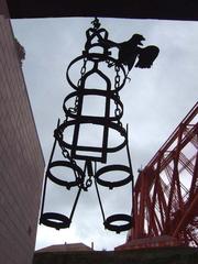 Iron frameworks in North Queensferry near Forth Bridge