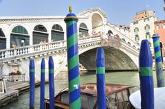 Grand Canal with gondolas in Venice