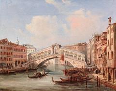 Venice the Rialto Bridge painting by Carlo Grubacs