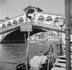 Rialto Bridge over the Grand Canal in Venice, May 1953