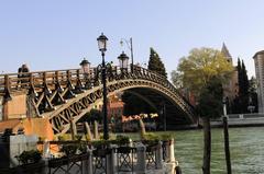 Accademia Bridge on the Grand Canal with blue sky