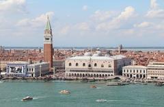 View of Bacino di San Marco and iconic landmarks in Venice