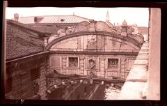 Venice's Bridge of Sighs connecting the New Prison to the Doge's Palace over the Rio di Palazzo