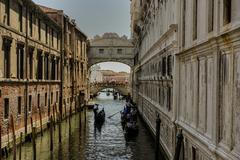 Bridge of Sighs in Venice from an unusual perspective