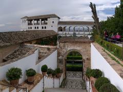 Generalife palace and gardens in Granada, Spain