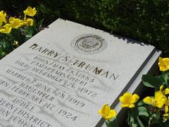 Detail of Truman's Grave at Harry S. Truman Presidential Library in Independence, Missouri, USA