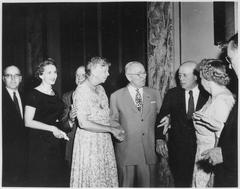 Eleanor Roosevelt, President Truman, and Sam Rayburn at the Harry S.Truman Library in Independence, Missouri