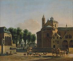 The Church of the Holy Apostles in Cologne, painting by Gerrit Berckheyde