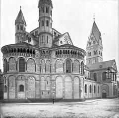 View of the northern side of St. Aposteln Church in Cologne