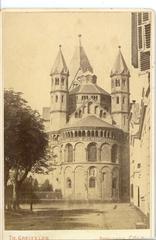 St Aposteln Church eastern chevet in Cologne view from Neumarkt circa 1870