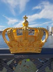 Gilded Crown on Skeppsholmsbron in Stockholm