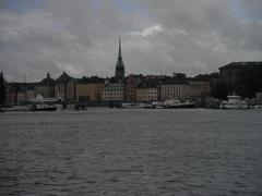 Kungsholmen island in Stockholm, Sweden with waterfront buildings