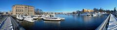 Panorama of Blasieholmen Nybroviken Skeppsholmen Stockholm Sweden