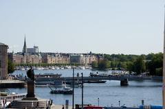 Stockholm cityscape with historic buildings and waterfront